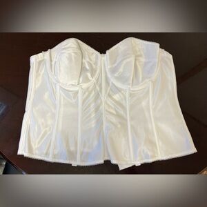 Dominique Intimates 48C White Longline Strapless Underwire Bra Bridal Formal.